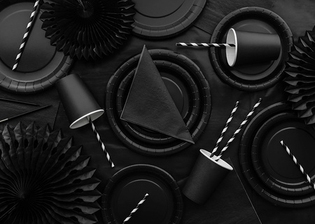 Paper cups Black 250ml 6 pcs