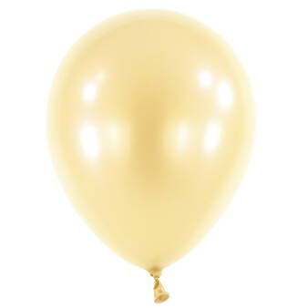 Balony lateksowe, Metaliczne, Perłowe Kremowe, Vanilla, Decorator Pearl Vanilla, 35cm, 50 szt.