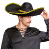 Mexican hat Sombrero with gold trim 60cm