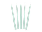 Sage taper candles, 24 cm, 10 pcs.