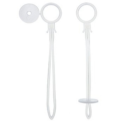 Pętelka zacisk do wiązania balonów Transparentna 100szt