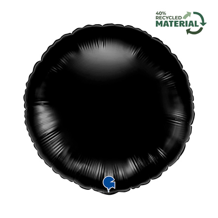 Folienballon, rund, schwarz 46 cm, Grabo