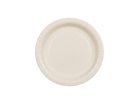 Talerzyki papierowe Okrągłe Beż Desert Sand 18cm 6 szt