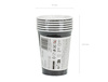Paper cups Black 250ml 6 pcs