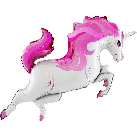 Folienballon Einhorn, Einhorn - 120cm, Rosa