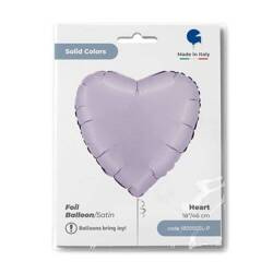 Foil Balloon - Satin pastel Lilac  heart 46 cm, Grabo