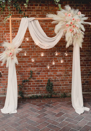 Artificial pampas grass, 10x45 cm, light cream