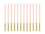 Smooth Birthday Candles – Pink, 14 cm, Set of 12