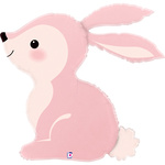 Folienballon Woodland Bunny Pink 68 cm