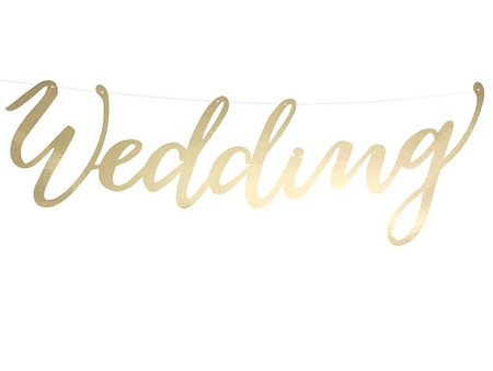 Banner Wedding - Wedding gold, 17x45 cm