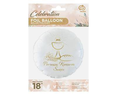 Pierwsza Komunia Święta Runder Folienballon (Becher), 46 cm