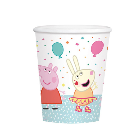 Pappbecher, Peppa-Pig, 250 ml, 8 Stk.