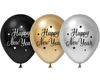 Balony Lateksowe "Happy New Year" – 30 cm, 5 szt.