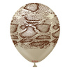 Latex Balloons Safari Snake Mirror White Gold, 30cm, 25 pcs.