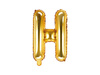 Foil balloon Letter H, 35cm, Gold