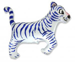 Folienballon Wildes Weißer Tiger Flexmetal 60cm