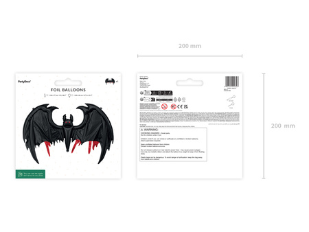 Foil Balloon Bat Black 120x81 cm