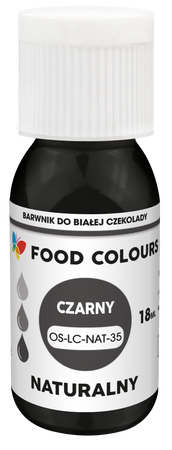 Emulsion OS-LC-NAT-35 Black 18 ml Natural Oil-Based Colour Vegetable Carbon for Chocolate