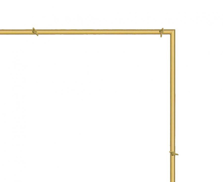 Quadratisches Gestell, Gold, 210x210cm