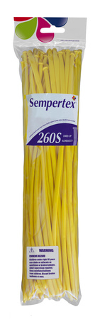 Modeling balloons Sempertex 260 white Nozzle Up, 50 pcs