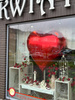 Foil balloon red heart, 63 inches, 160cm