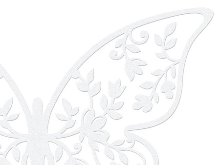 White paper decorations Butterflies, 6.5 x 4cm, 10 pcs.