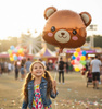 Foil Balloon Bear Head Brown 40x34 cm