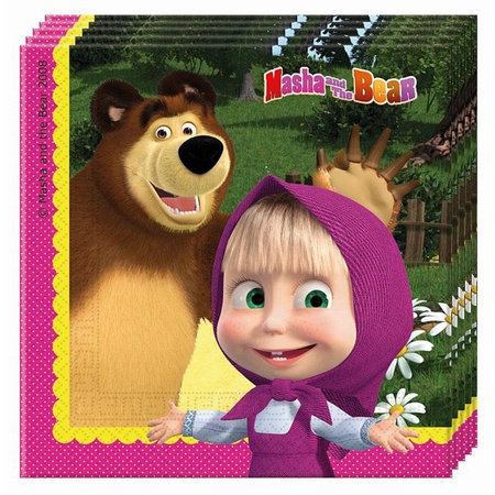 Napkins - Masha and the Bear 33 cm, 20 pcs.