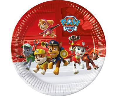 Paw Patrol Pappteller 23cm, 8 Stück.