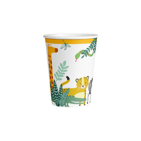 Paper cups, Get wild animals 250 ml, 8 pcs.