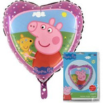 Folienballon Herz Peppa Pink Peppa, 46 cm