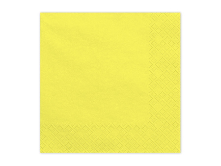 Paper napkins Yellow 33x33cm 20 pcs