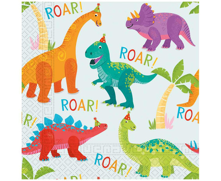 Paper napkins Dino Party, 33cm, 20 pcs.