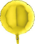 Foil balloon - round yellow 46 cm, grabo
