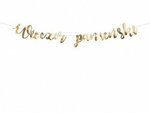 Bachelorette Party banner, gold, 150x21,5cm