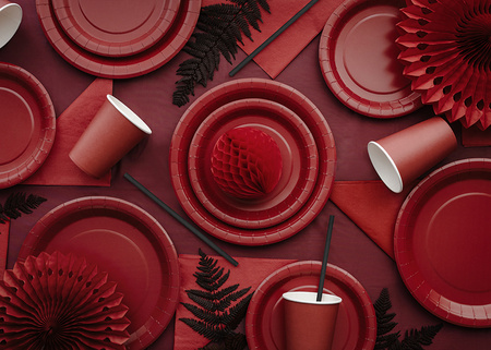 Papierservietten Dunkelrot 33x33cm 20 St