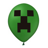 A set of green balloons with a minecraft print, 12pcs, 30cm.