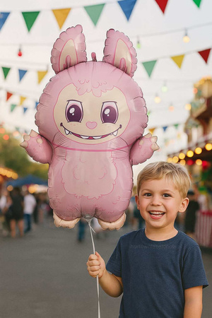 Bad bunny foil balloon, pink, 24 inches, Grabo