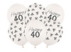 Balony 30 cm, zestaw na 40 urodziny, Pastel Off-white