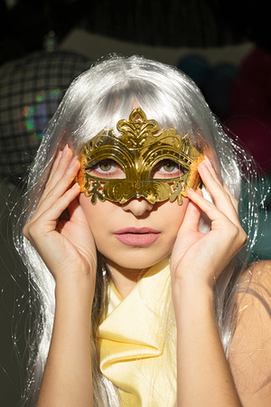 Carnival Mask Gold 17x9 cm