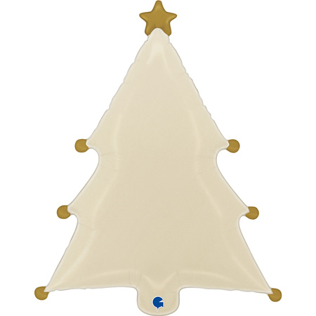 Foil balloon Christmas Tree Cream 69 cm