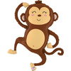 Foil Balloon Brown monkey, jungle 104 cm