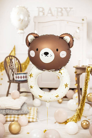 Foil balloon Rattle bear, 61x88 cm