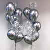 Latex balloons Chrome silver, 30cm, 50 pcs