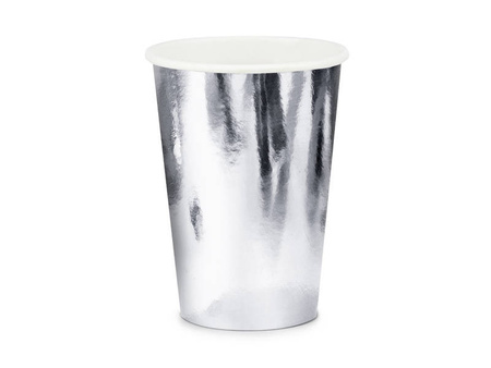 Paper cups, silver 220ml (1 op. / 6 pcs)