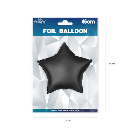 Foil Balloon - Star matte black 46 cm