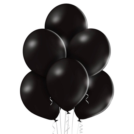 Balony lateksowe B105 Czarne, Pastel Black, 30cm, 100 sztuk