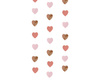 Garland pink hearts, 450 cm