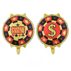 Foil Balloon Colorful Casino 45 cm