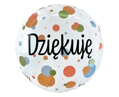 Balon foliowy Dziękuję, podziękowania 46cm